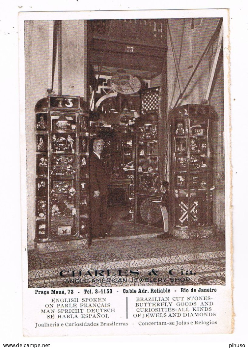 AM-260   RIO DE JANEIRO : 2 Postcards/cards From Charles & Co,- Anglo-American Jewelery Store - Rio De Janeiro