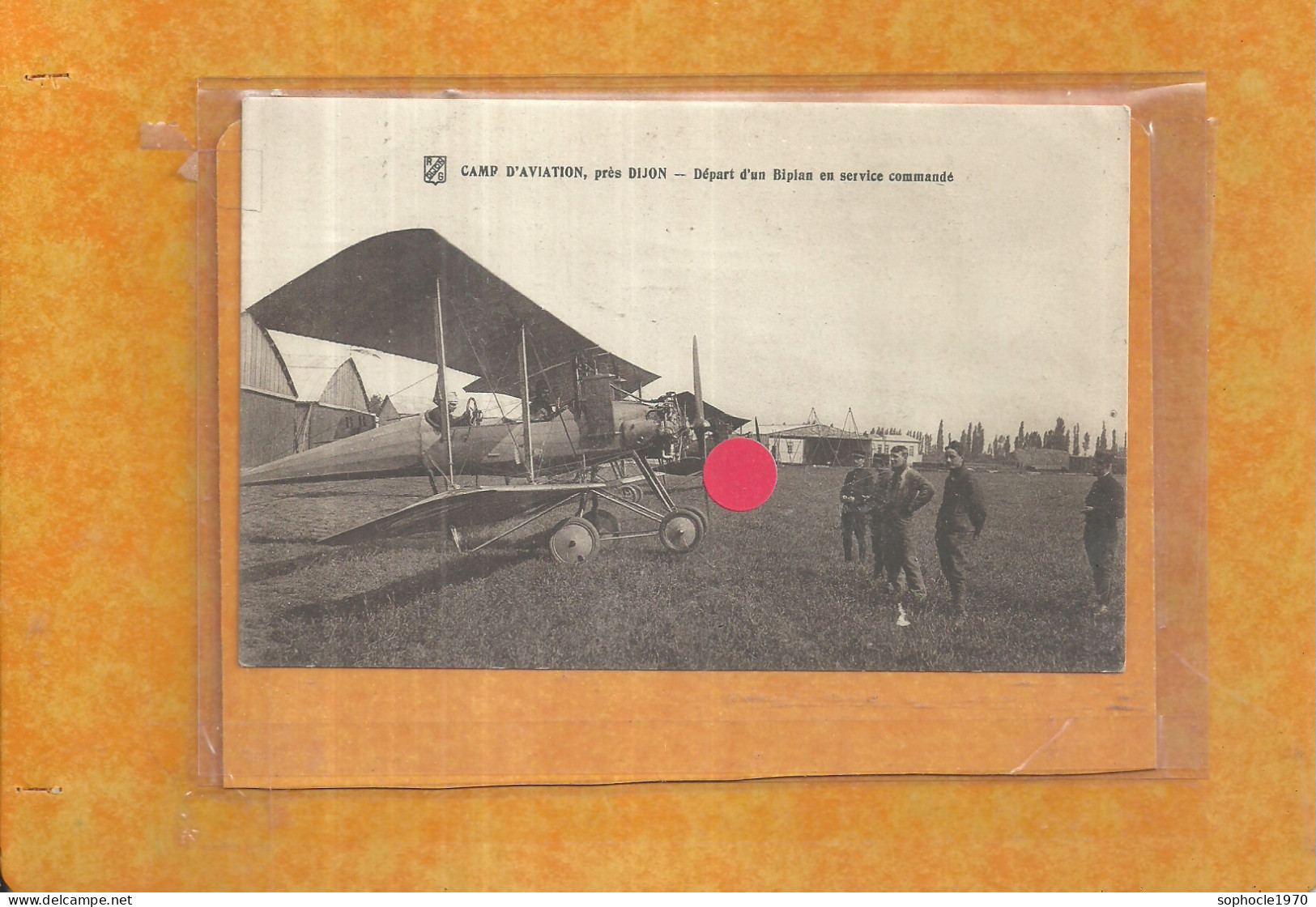 3-2024 - RAC26/30 - Aviation - Camp D'Aviation Prés De DIJON - Départ D'(un Biplan En Service Commandé - Gros Plan - Vliegvelden