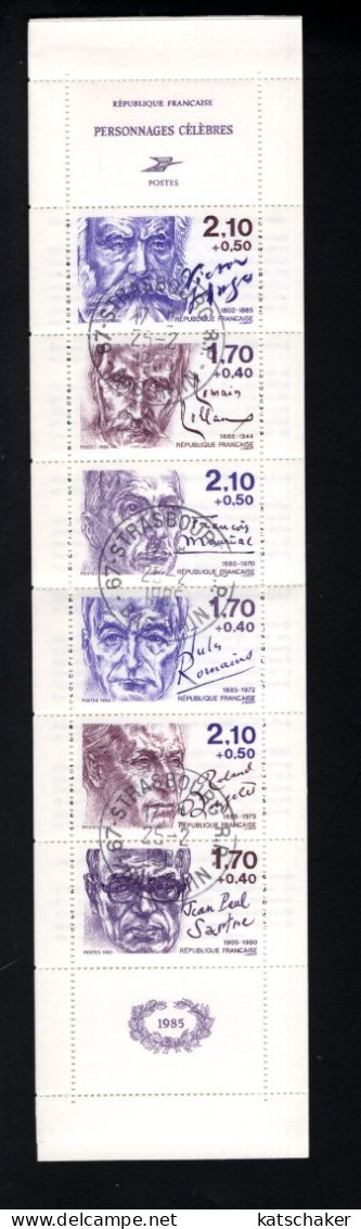 1994835518 1986 YVERT  BC2360A9  (O) GESTEMPELD - USED - PERSONAGES CELEBRES COMPLETE BOOKLET - Usados