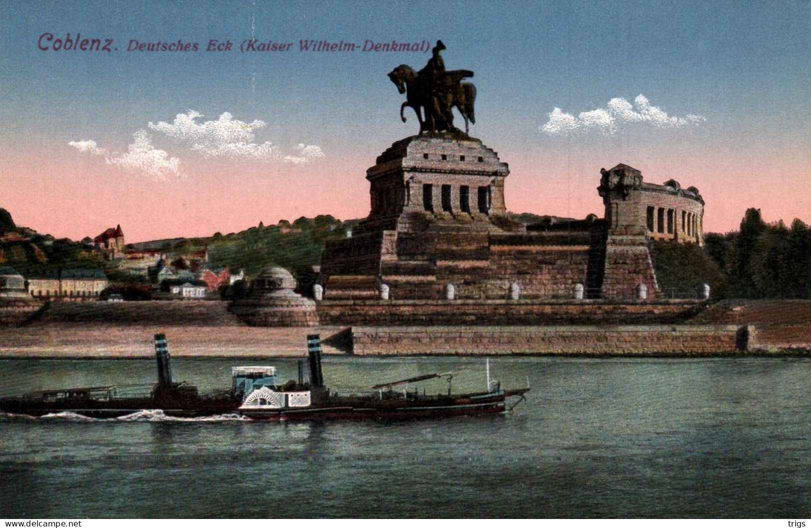 Coblenz - Deutsches Eck, Kaiser Wilhelm Denkmal - Koblenz