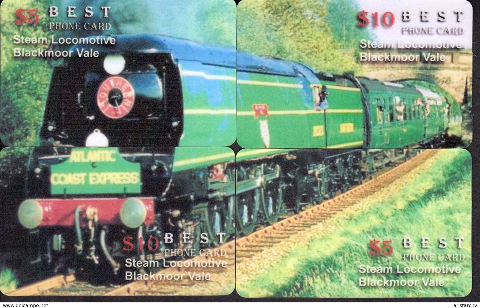 TRAIN LOCOMOTIVE RAILWAY 20 PUZZLES OF 80 PHONE CARDS - Treni