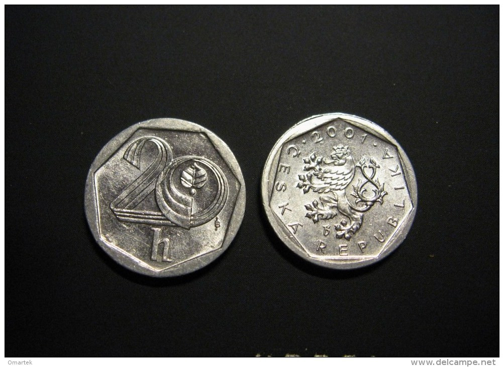 Czech Republic 2001 20 H Umlaufmünze  Circulating Coin. Tschechische Republik - Tsjechië