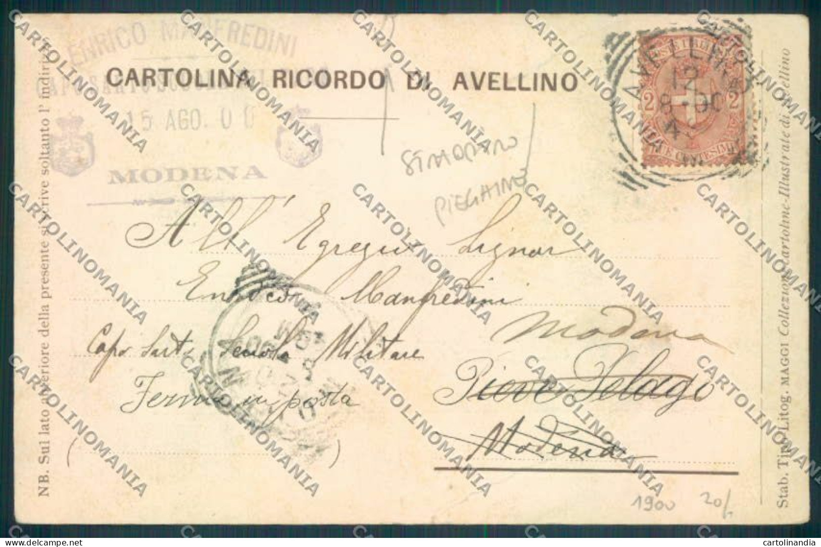Avellino Città PIEGHINE STRAPPINO Cartolina ZB3404 - Avellino