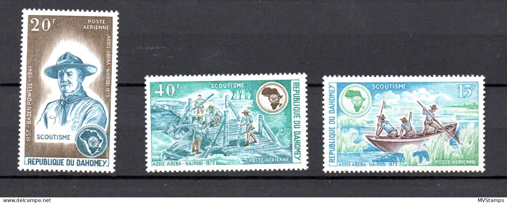 Dahomey 1973 Set Boyscouts/Pfadfinder/Jamboree Stamps (Michel 516/18) MNH - Benin – Dahomey (1960-...)