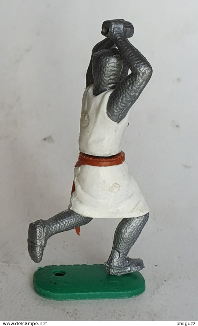 FIGURINE TIMPO TOYS - CHEVALIER CROISE Qui Courre 2 Bras Levés 5 Manque Les Accessoires - CRUSADER  - BRITAINS - Militaires