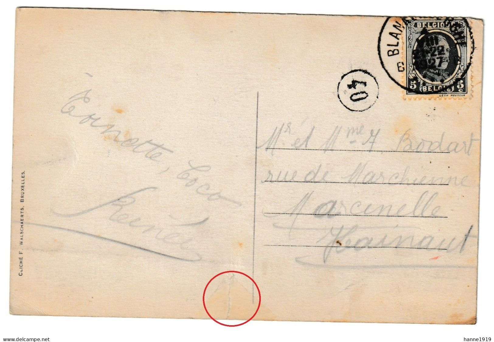 Blankenberge Sur La Plage Briefstempel 1927 Blankenberghe Htje - Blankenberge