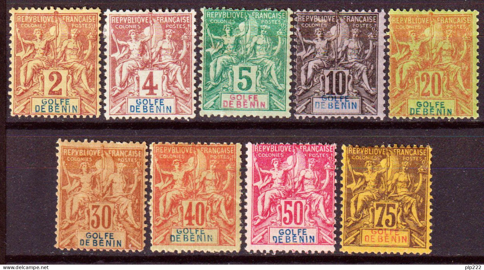 Benin 1893 Y.T.21/24,26,28/31 */MH VF/F - Ungebraucht