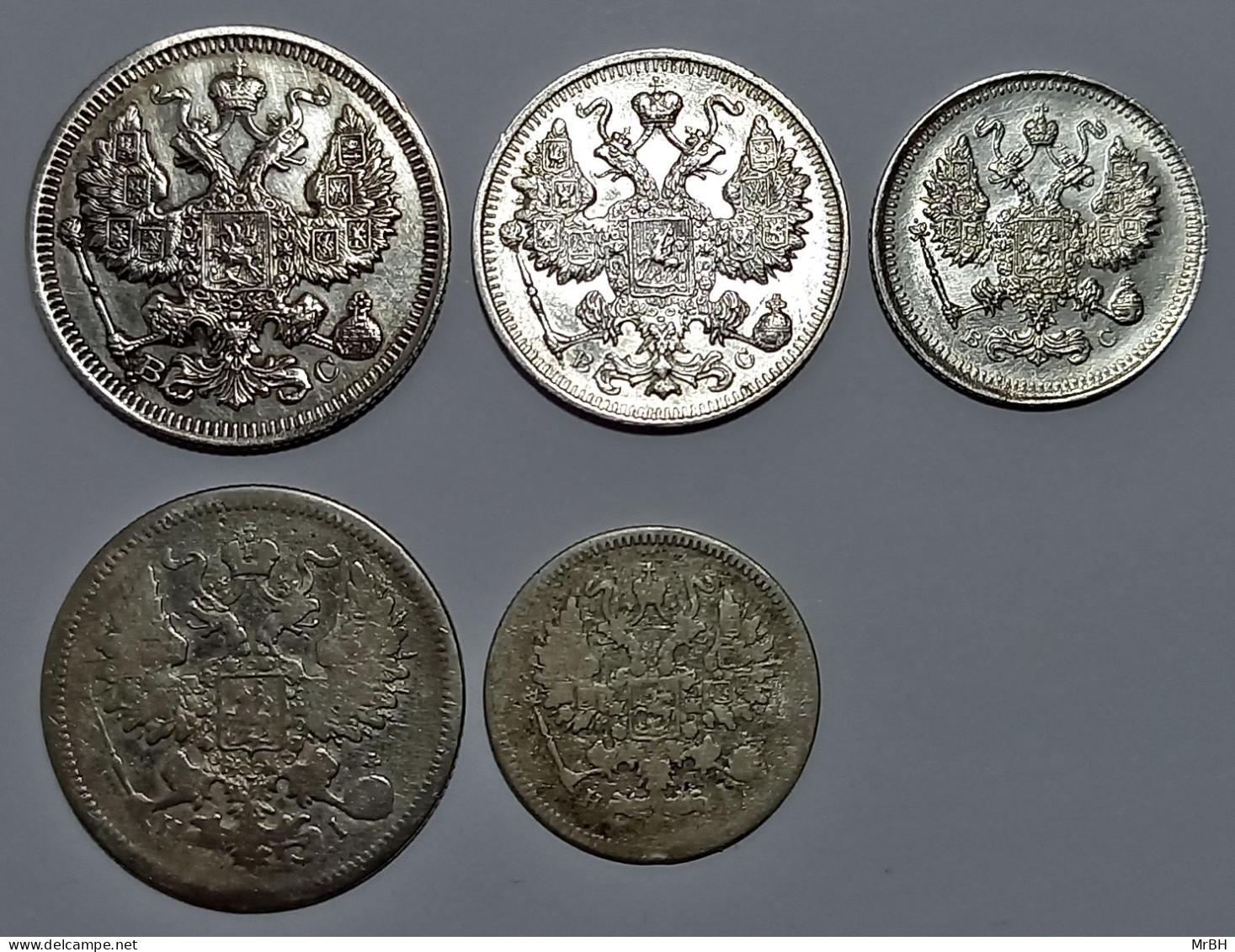 Russie, Alexandre II, Nicolas II, Kopecks Séries 1871/1915 (5 Monnaies) - Russia