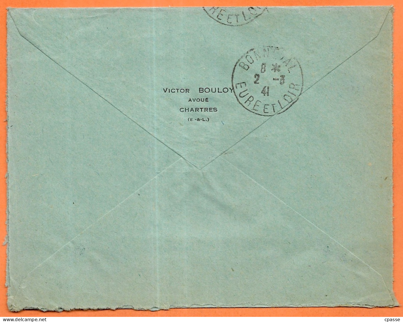 1941 Lettre Avec Type Cérès Surchargé YT 487 Seul Sur Lettre De Chartres à Bonneval 28 - Lettres & Documents