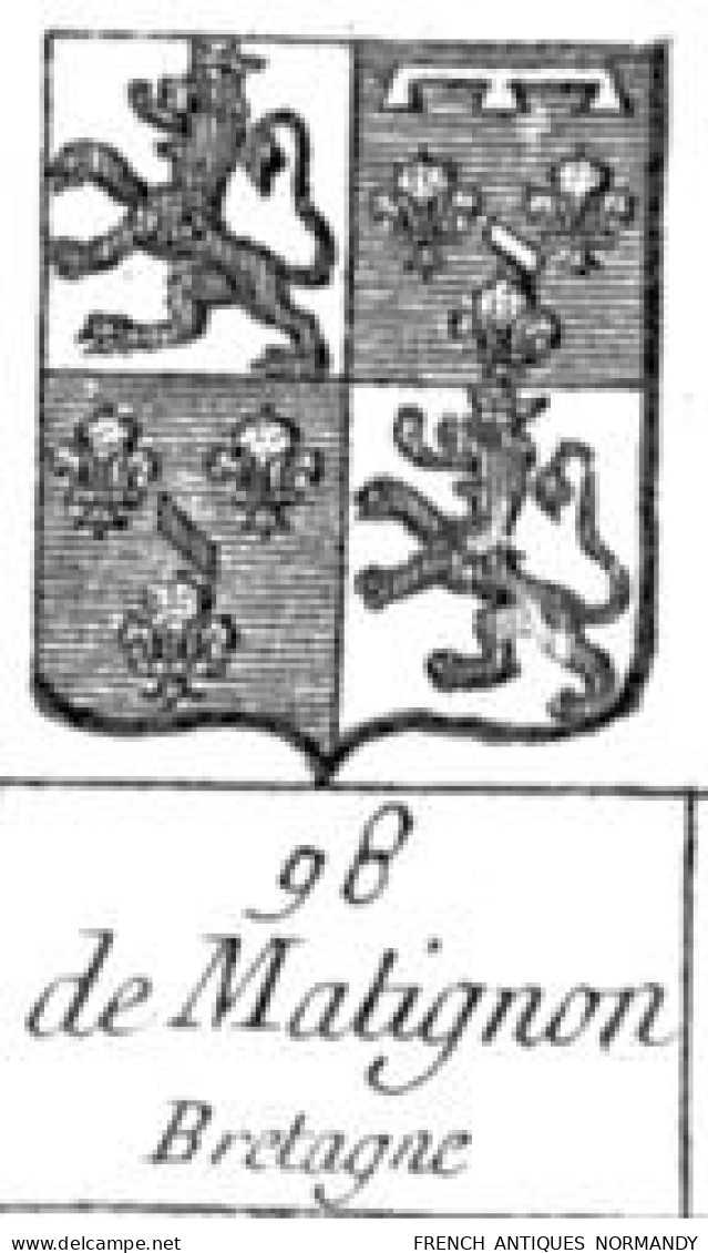 MONACO GRIMALDI - Unique Seal Of Alliance 1648 Henry De Matignon And Marie-françoise Le Tellier - Altri & Non Classificati