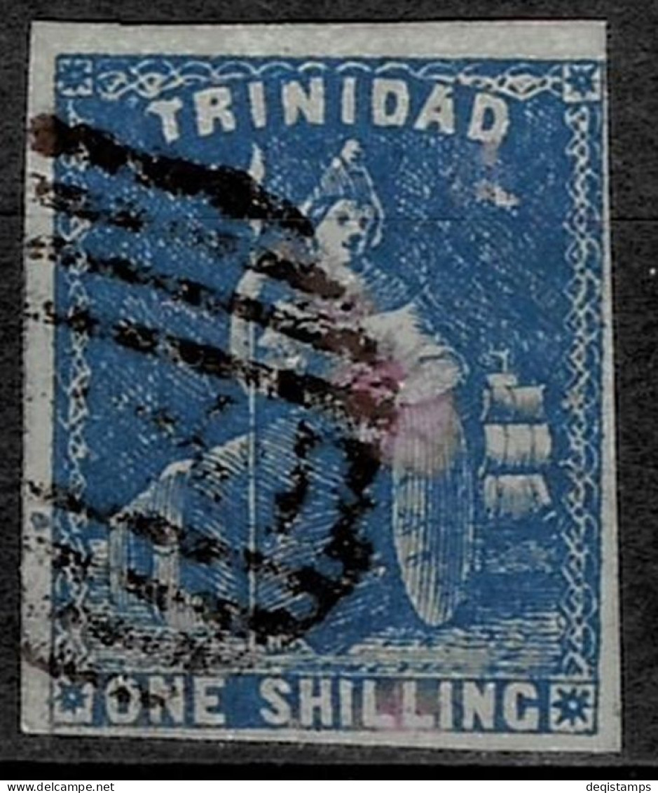 Trinidad And Tobago 1 Shilling Stamp 1859 Year  Used - Trinidad Y Tobago