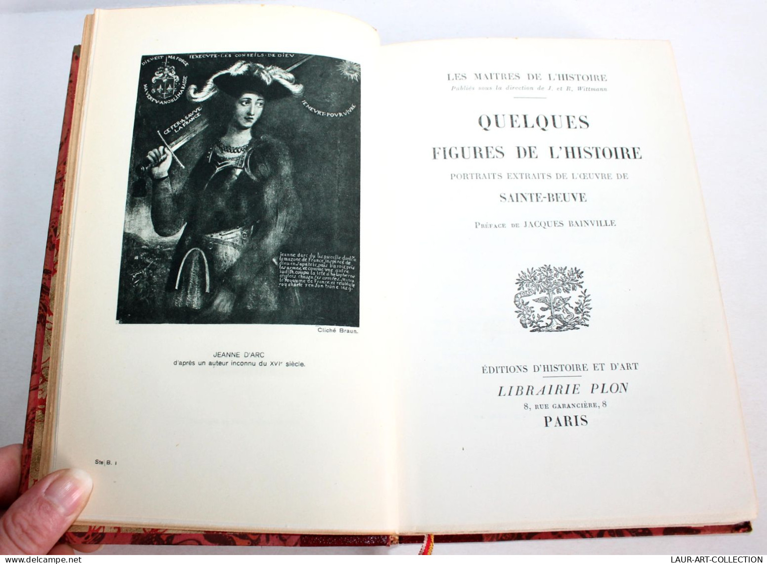 FIGURES DE L'HISTOIRE PORTRAIT EXTRAIT OEUVRE DE STE BEUVE, ILLUSTRÉ, BAINVILLE / ANCIEN LIVRE XXe SIECLE (1803.42) - 1901-1940