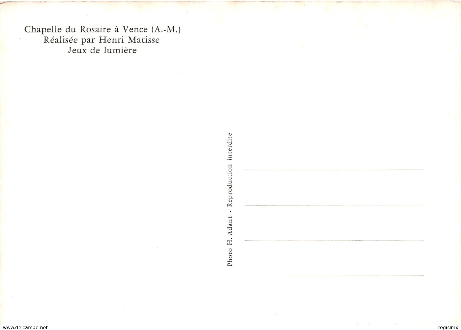06-VENCE-CHAPELLE DU ROSAIRE-N°T320-B/0129 - Vence