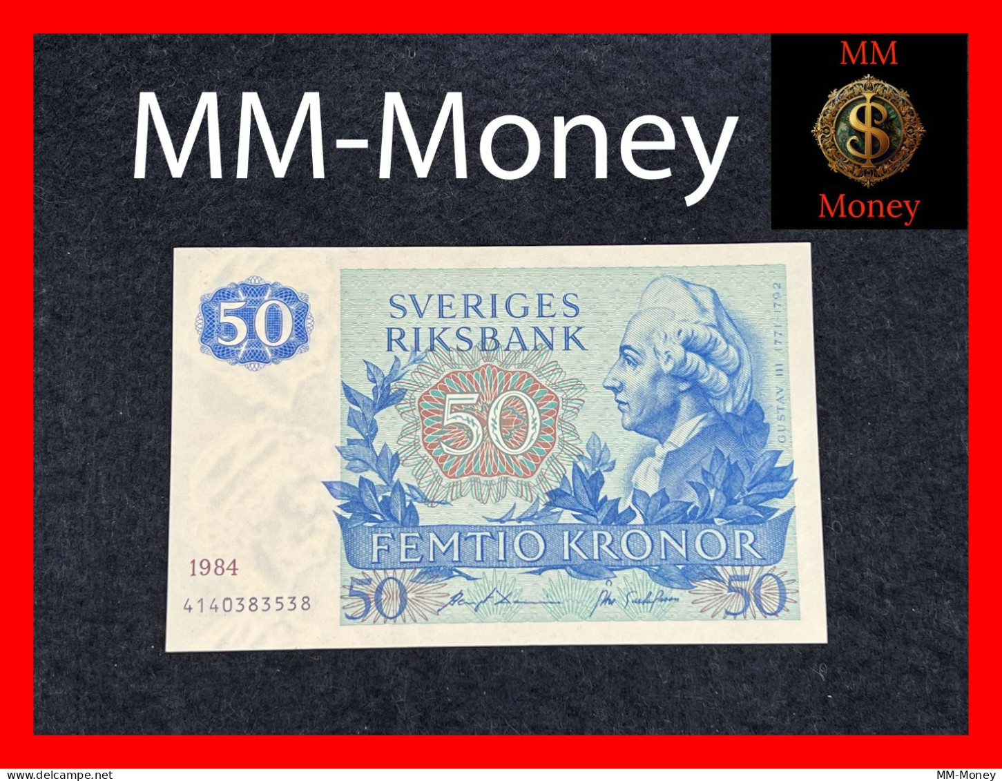 SWEDEN  50 Kronor  1984    P.  53   AUNC - Schweden