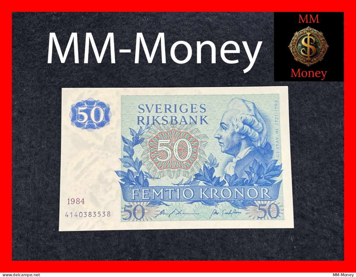 SWEDEN  50 Kronor  1984    P.  53   AUNC - Sweden