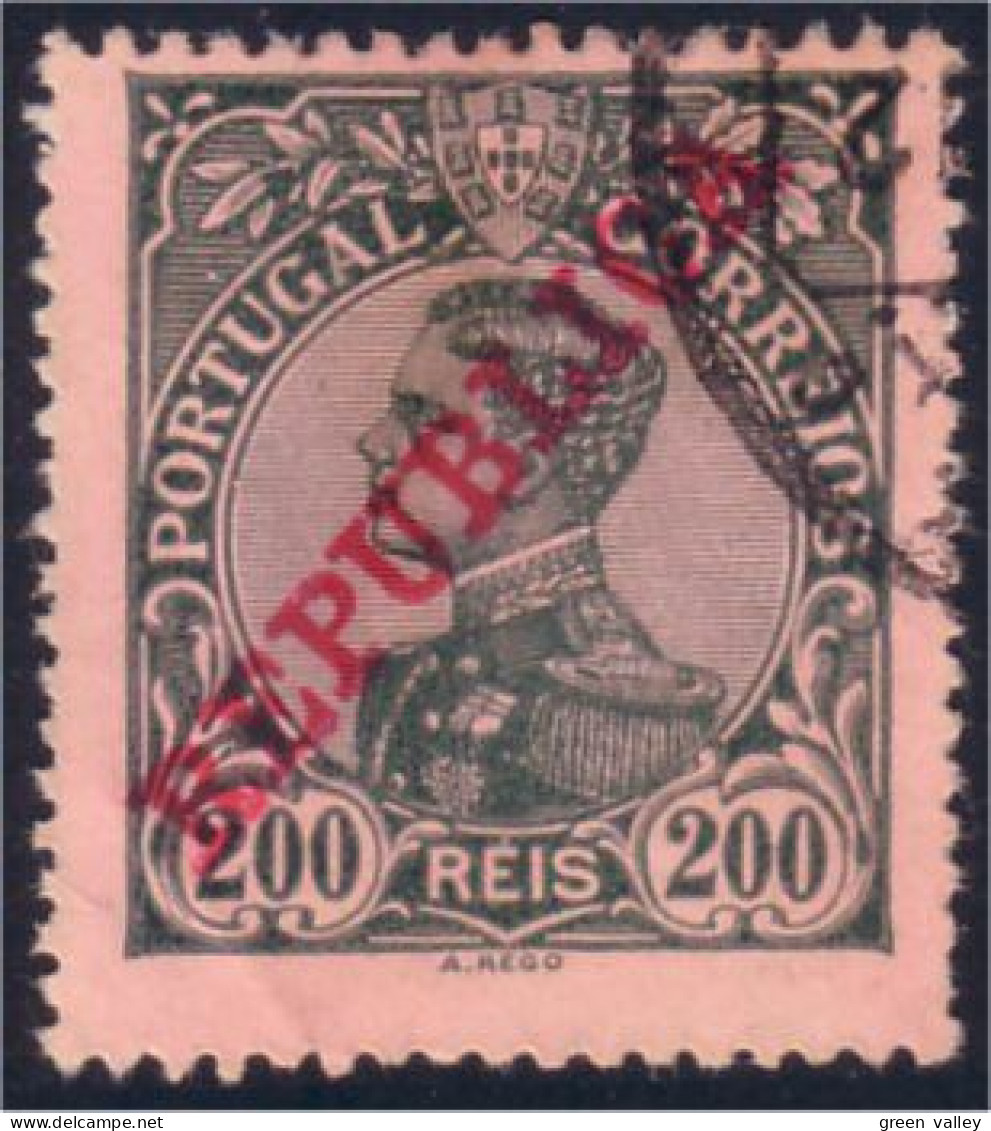 742 Portugal 200 Reis Vert Fonce Dark Green (POR-18) - Used Stamps