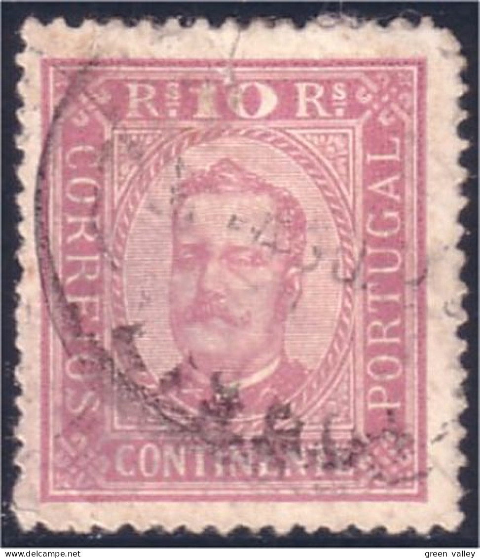 742 Portugal 10 Reis Red Violet (POR-13) - Nuovi