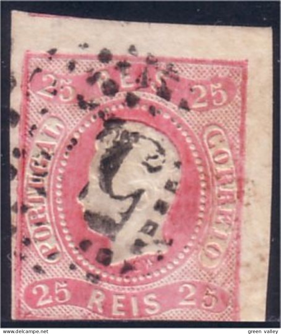 742 Portugal 25 Reis Rose Large Margins (POR-4) - Used Stamps