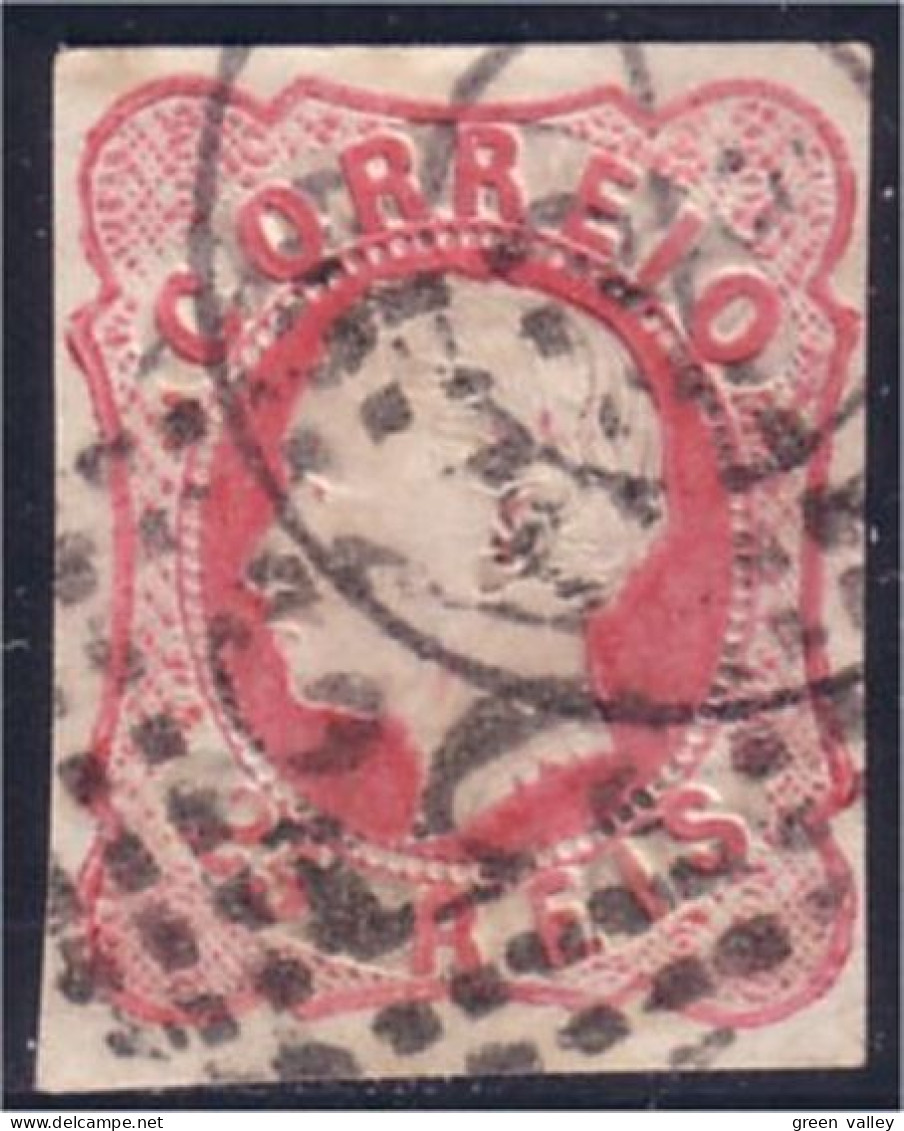 742 Portugal 25 Reis Rose (POR-3) - Used Stamps