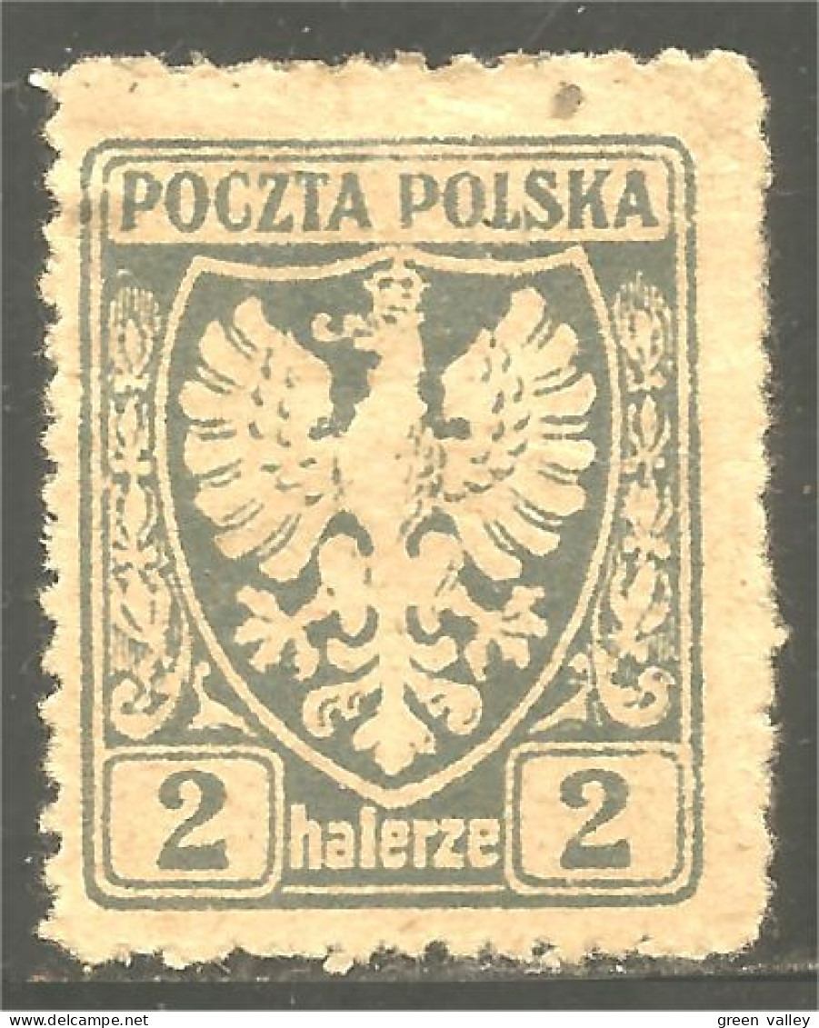 740 Pologne 1919 Polish Eagle Aigle Aquila Adler Armoiries Coat Arms (POL-361) - Gebruikt