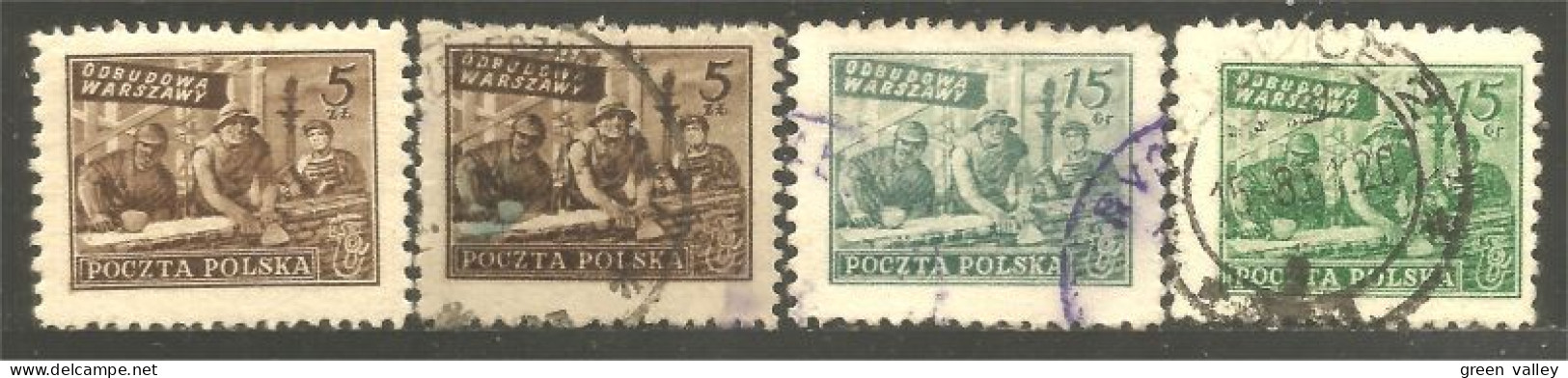 740 Pologne Varsovie Reconstruction Warsaw (POL-358) - Used Stamps