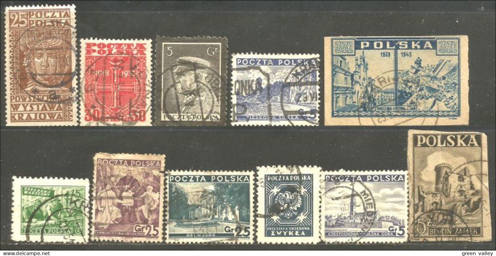 740 Pologne 11 Different 1919-1930 (POL-332) - Gebruikt