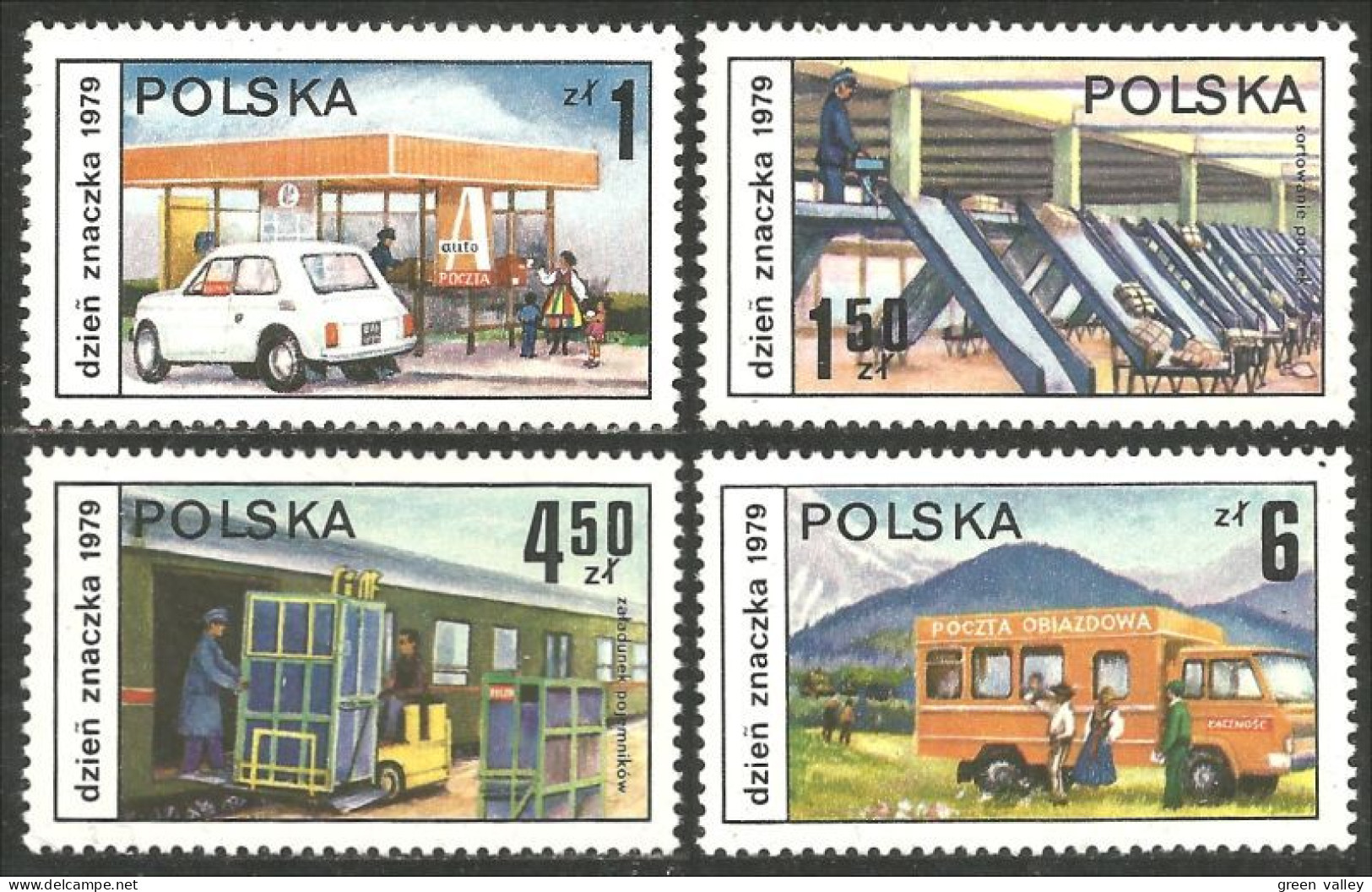 740 Pologne Poste Post Train Railway Zug Treno MNH ** Neuf SC (POL-282) - Trains