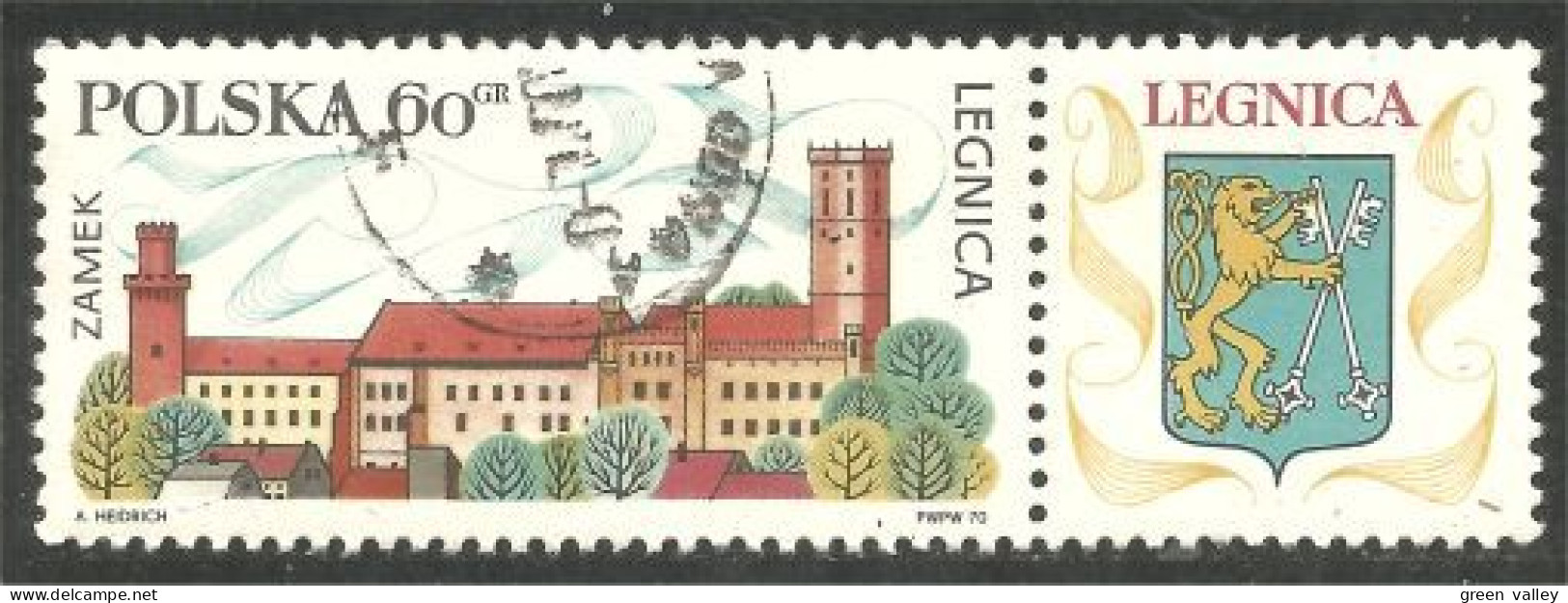 740 Pologne Legnica Blason Armoiries Coat Arms (POL-277) - Timbres