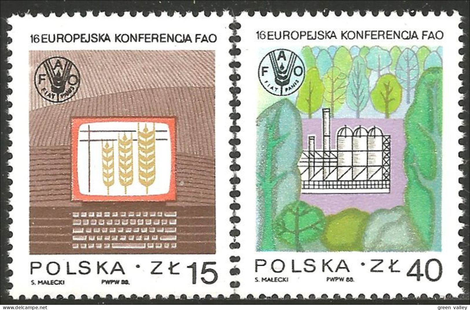 740 Pologne Conference FAO Food Faim Hunger Blé Wheat MNH ** Neuf SC (POL-263a) - Levensmiddelen