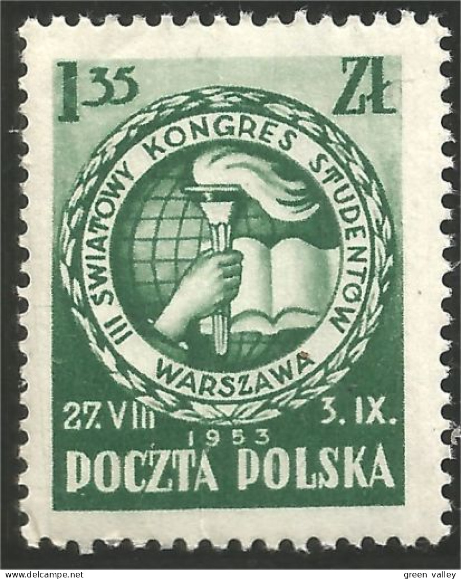 740 Pologne Students Congress Etudiants Torch Flamme Livre Book MNH ** Neuf SC (POL-225c) - Otros & Sin Clasificación