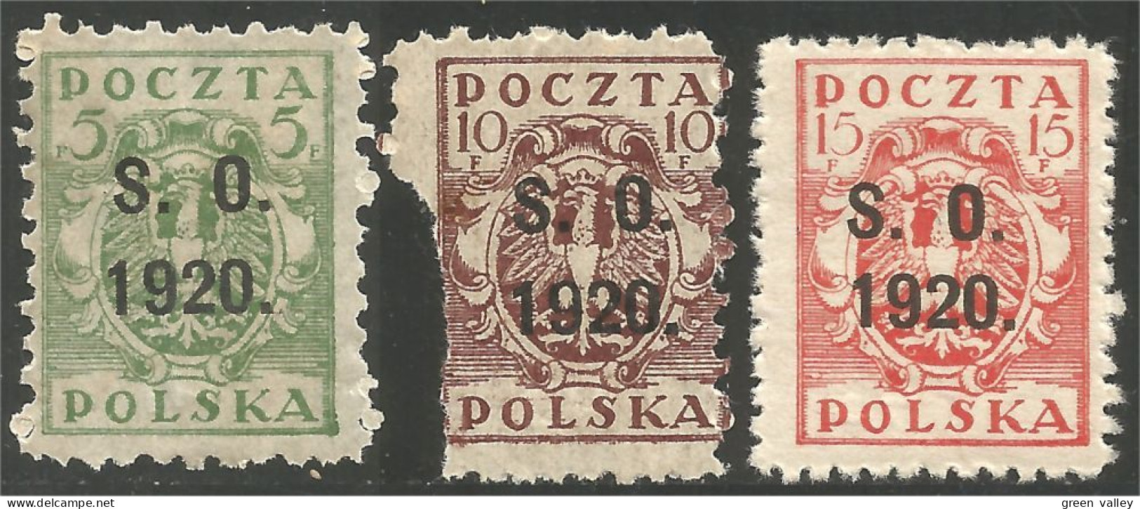 740 Pologne Warsaw Coat Of Arms Armoiries Varsovie Surcharge S.O. 1920. (POL-231) - Timbres