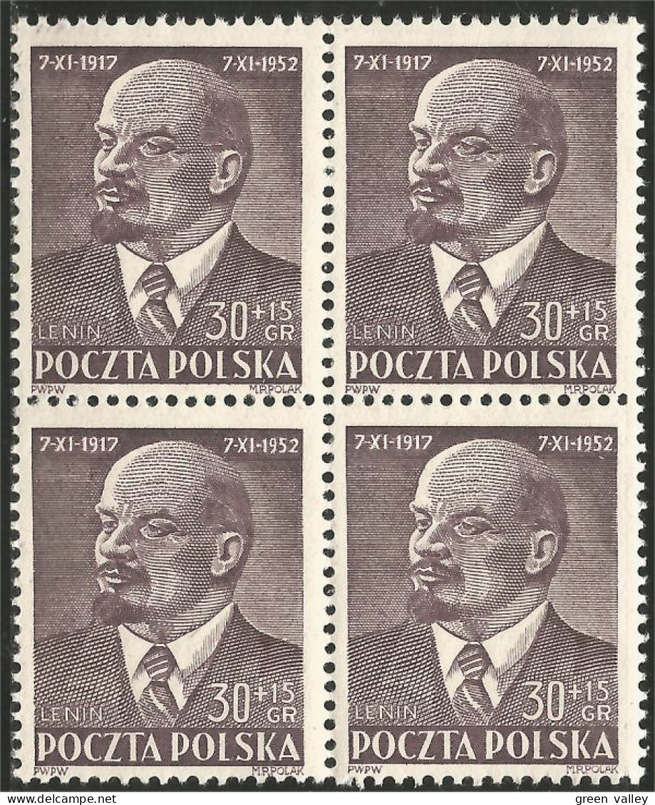 740 Pologne Lénine Lenin Block/4 MNH ** Neuf SC (POL-224) - Lenin
