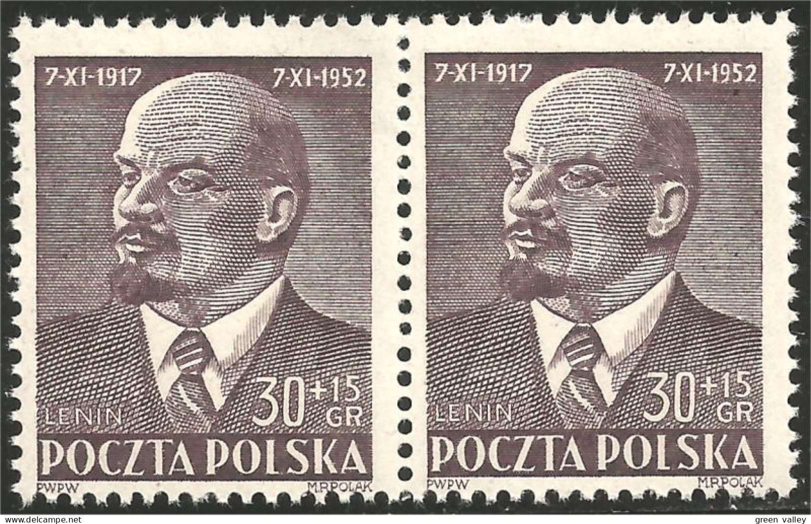 740 Pologne Lénine Lenin Paire Pair MNH ** Neuf SC (POL-221) - Lénine