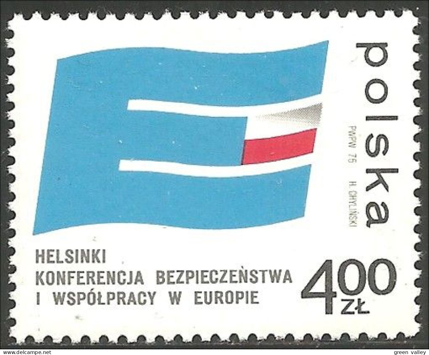 740 Pologne Drapeau Européen European Flag MNH ** Neuf SC (POL-203) - Sellos