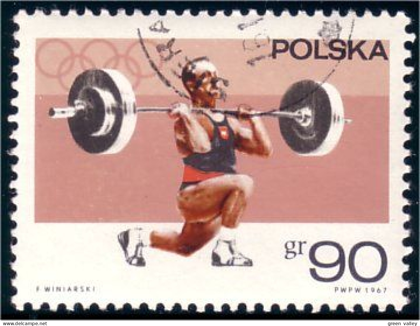 740 Pologne Halterophile Halteres Weight Lifting (POL-155) - Weightlifting