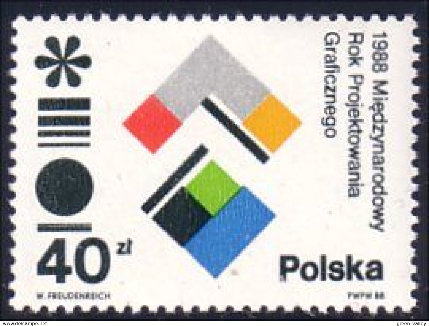 740 Pologne Graphic Design MNH ** Neuf SC (POL-132) - Horlogerie