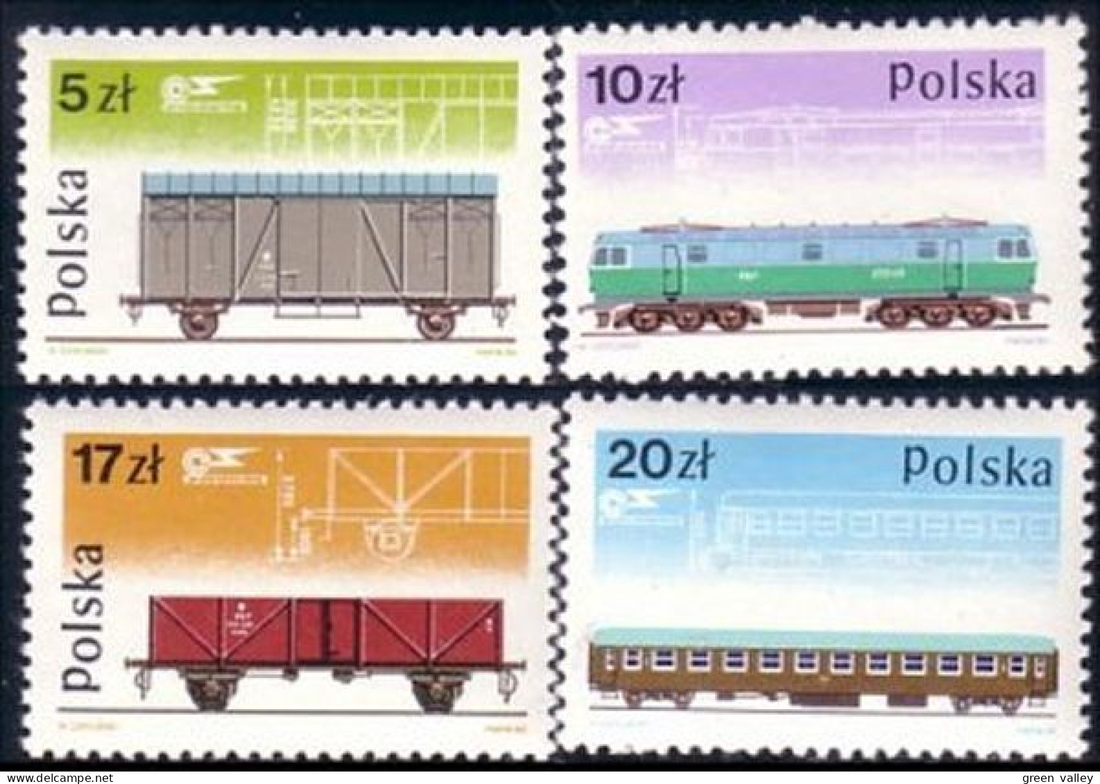 740 Pologne Trains Railways MNH ** Neuf SC (POL-125a) - Trains