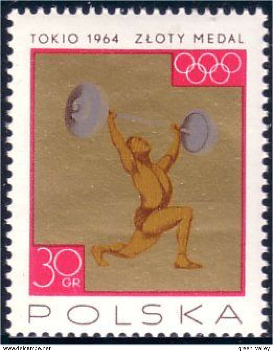 740 Pologne Halterophile Halterophilie Weightlifting Weight Lifting MNH ** Neuf SC (POL-74) - Halterofilia