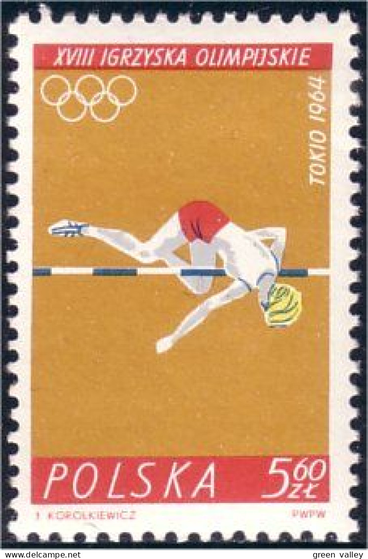 740 Pologne Saut Hauteur High Jump MNH ** Neuf SC (POL-72) - Atletica