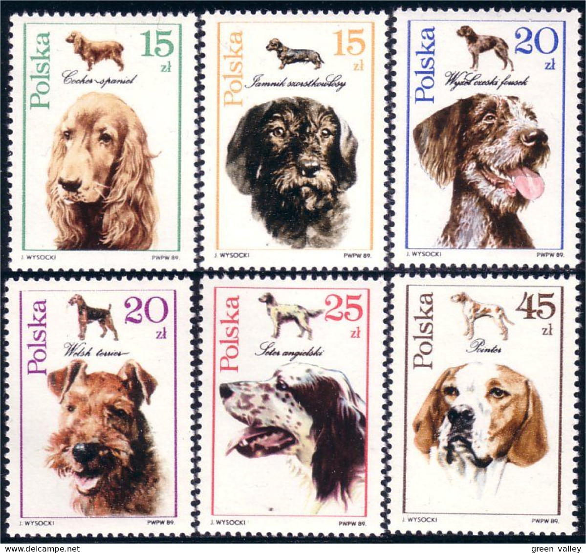 740 Pologne Chiens Dogs MNH ** Neuf SC (POL-31c) - Unused Stamps