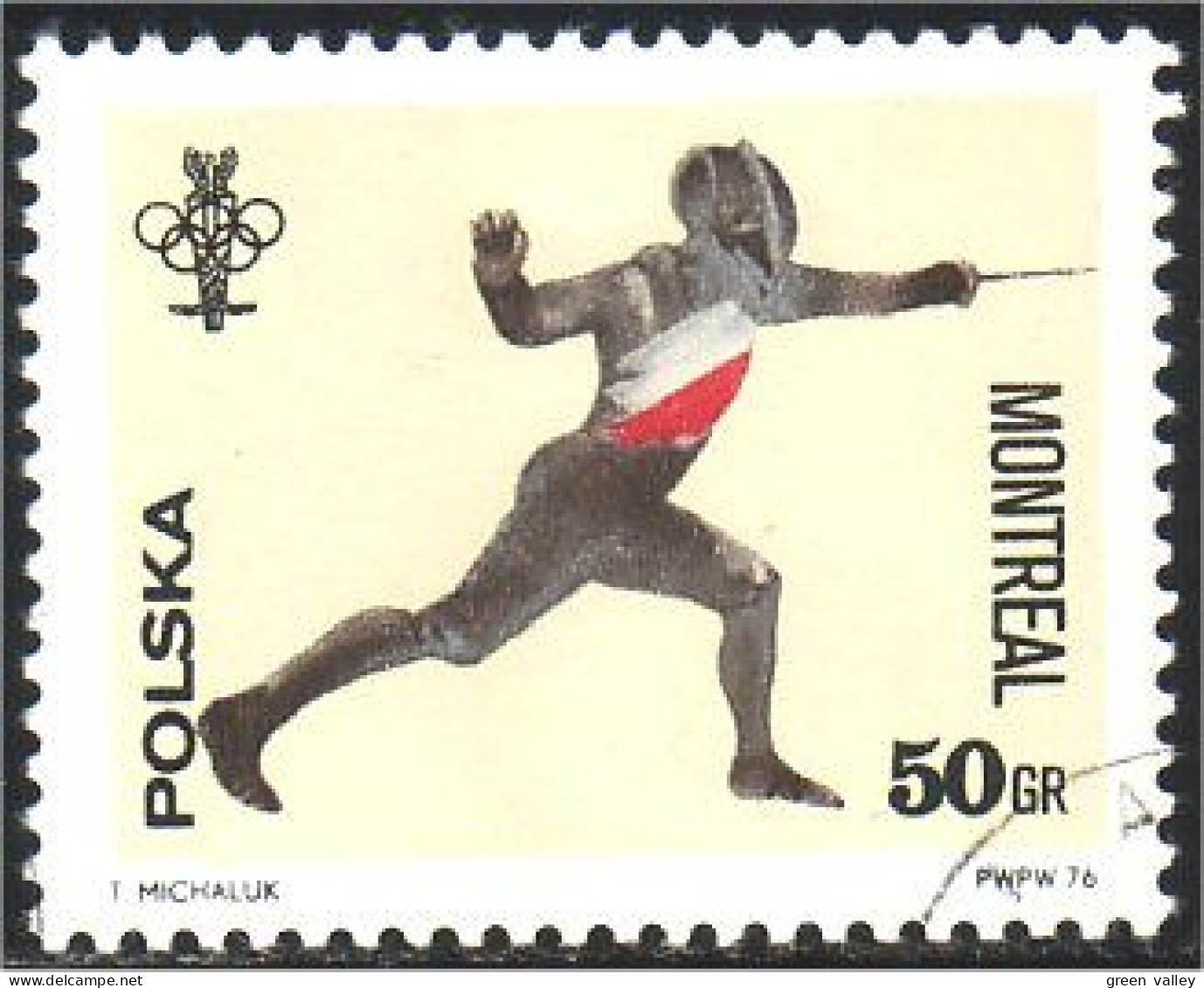 740 Pologne Escrime Montreal 1976 Fencing (POL-10) - Scherma