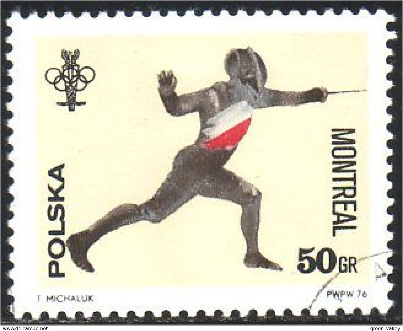 740 Pologne Escrime Montreal 1976 Fencing (POL-10) - Esgrima