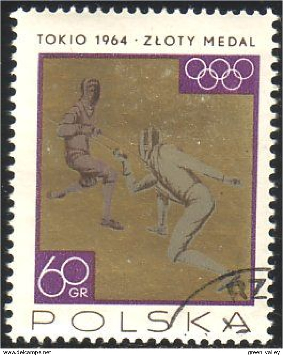 740 Pologne Escrime Tokyo 1964 Fencing (POL-9) - Schermen