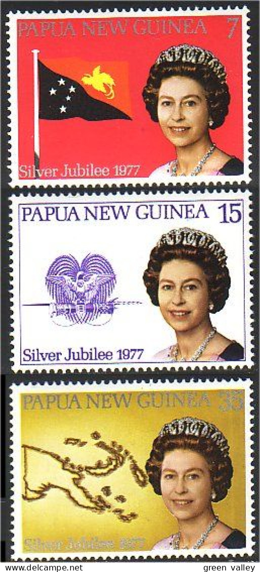 738 Papua New Guinea Jubilee 1977 MNH ** Neuf SC (PNG-36b) - Familles Royales