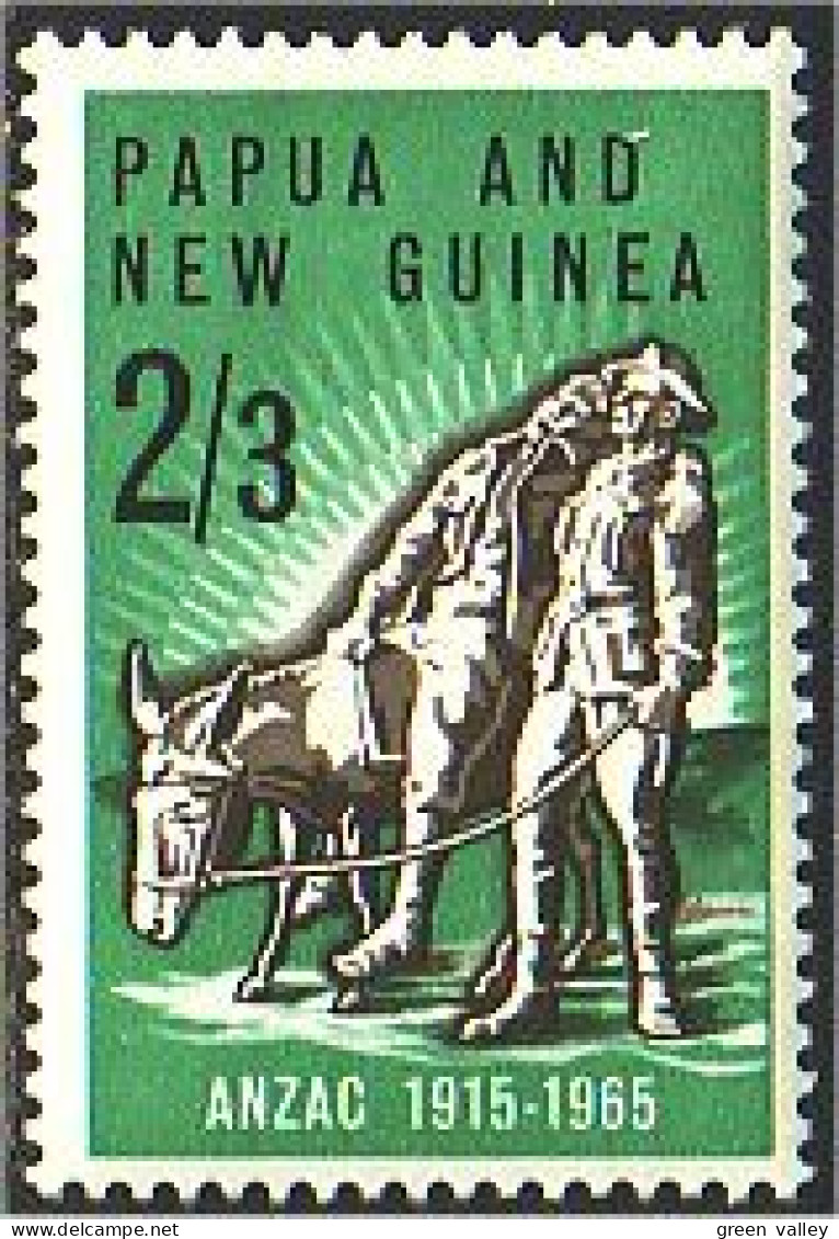 738 Papua New Guinea Ane Anzac Donkey Ass MH * Neuf (PNG-16) - Horses