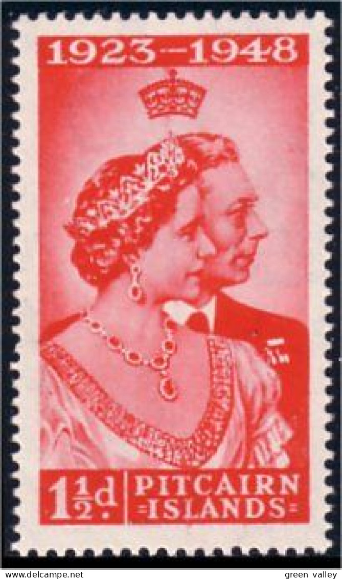 734 Pitcairn Jubilee 1948 MNH ** Neuf SC (PIT-11) - Familles Royales