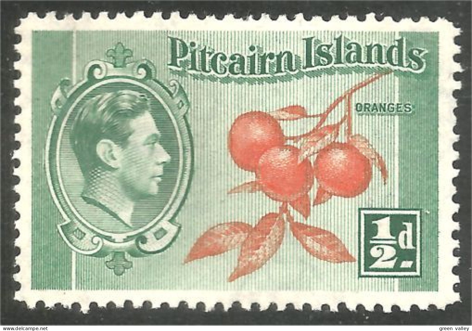 734 Pitcairn Orange Fruit George VI MH * Neuf (PIT-14) - Pitcairninsel