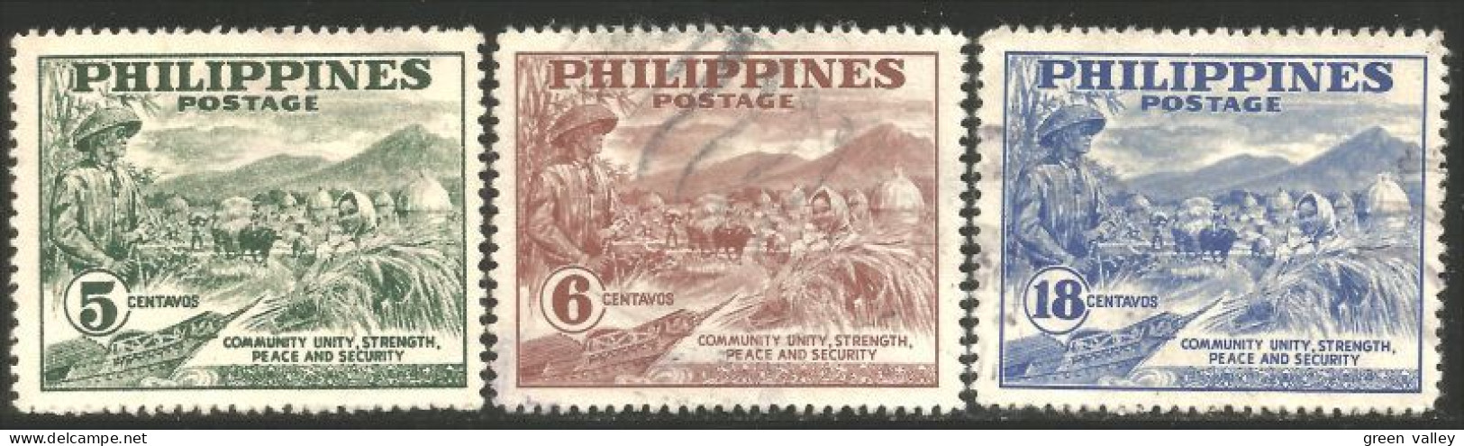 730 Philippines 1951 Rice Field Harvest Récolte Rix Rizière (PHI-6) - Levensmiddelen