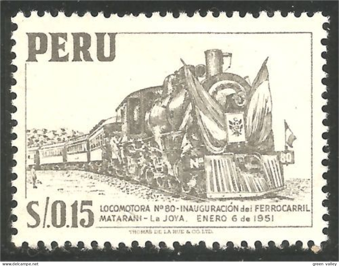 728 Peru Train Locomotive Zug MH * Neuf CH (PER-15) - Trains