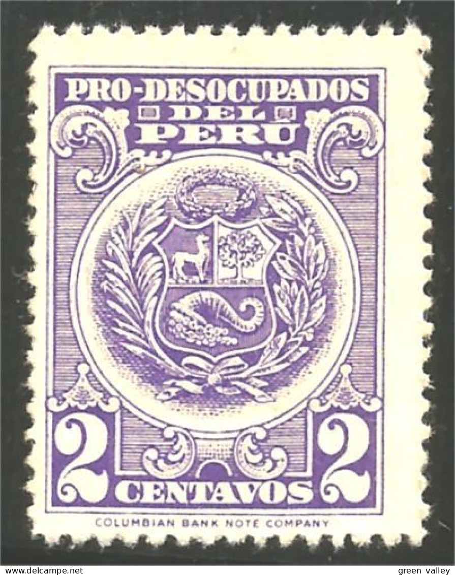 728 Peru Armoiries Coat Of Arms MH * Neuf CH (PER-13) - Stamps